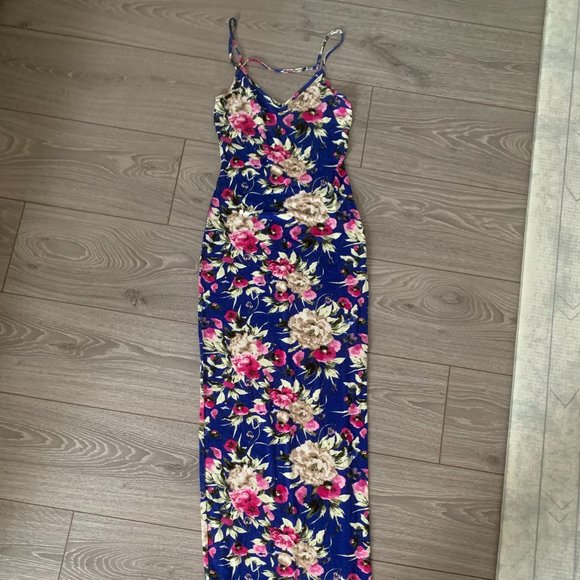 ASOS Petite Bodycon Maxi Dress Floral Print - Picture 4 of 7